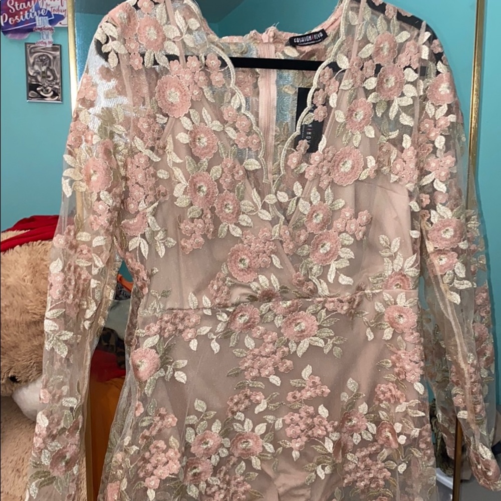 Long flower goddess gown